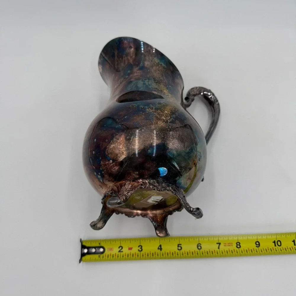 Vintage 1883 FB Rogers Silver Co. Silver Plated Footed Lipped Water Pitcher 3707